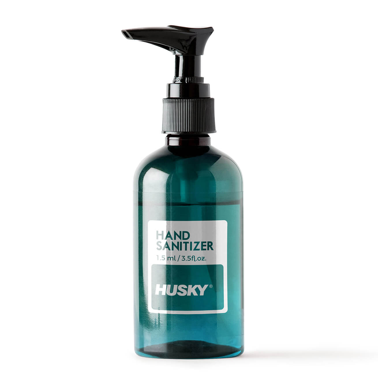 Husky hand sanitizer with rigid hygienic packaging