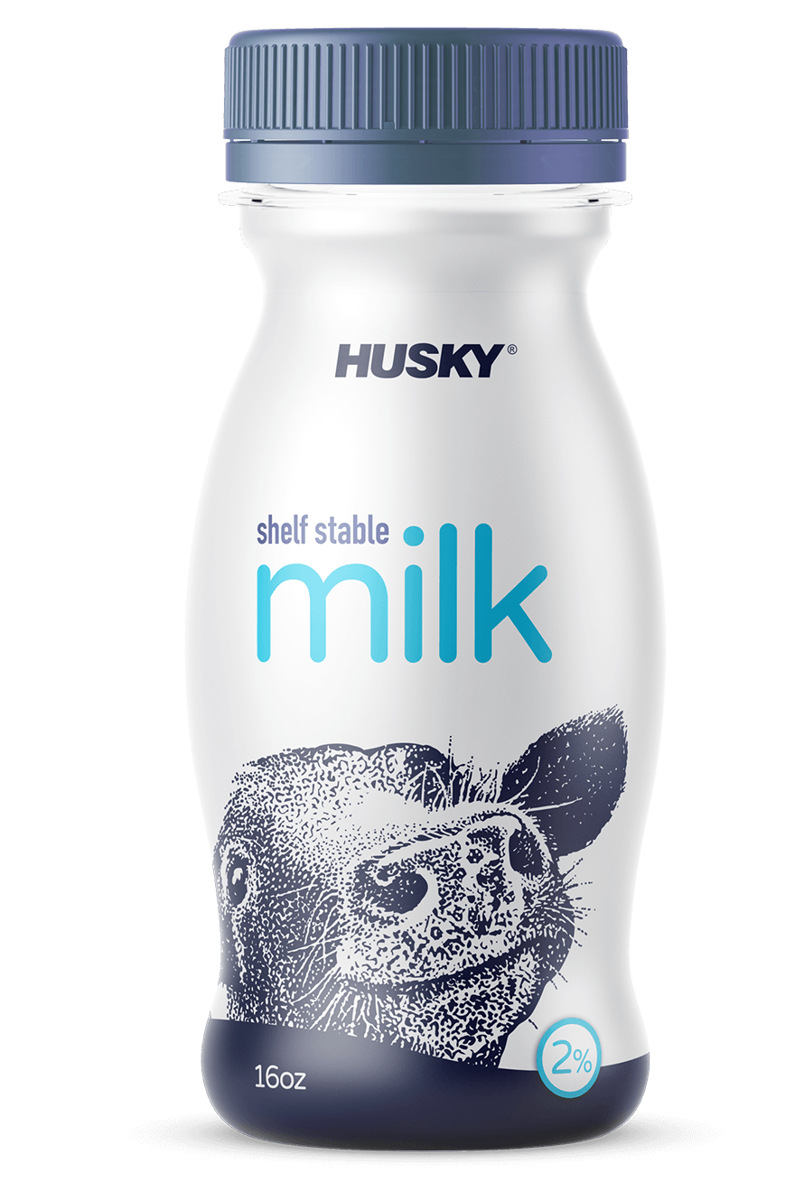 A milk beverage container created with Husky PET Multi-Layer Technology