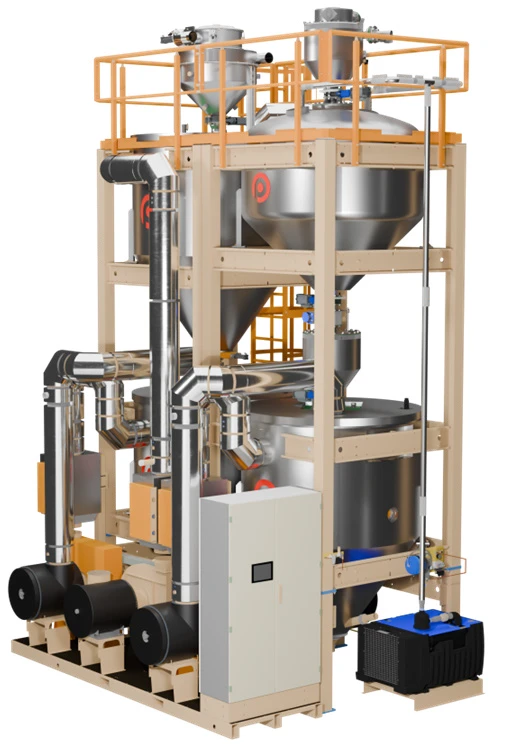 Husky vacuum dryer technology for optimal PET and rPET processing. 